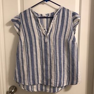 Blue and white striped tank top from Old Navy